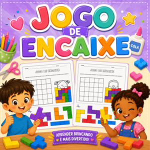 🧩 Jogo de Encaixe e Colagem – Versão Menino e Menina 👦👧