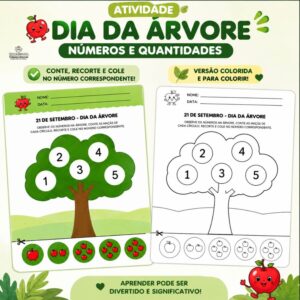 Atividade Árvore- Dia da árvore/ Numeral e Quantidade