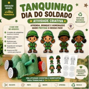 🪖 Tanquinho – Dia do Soldado | Atividade Criativa