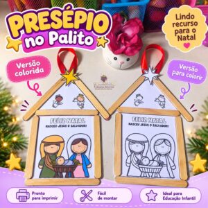 Presépio com palitos de Picolé