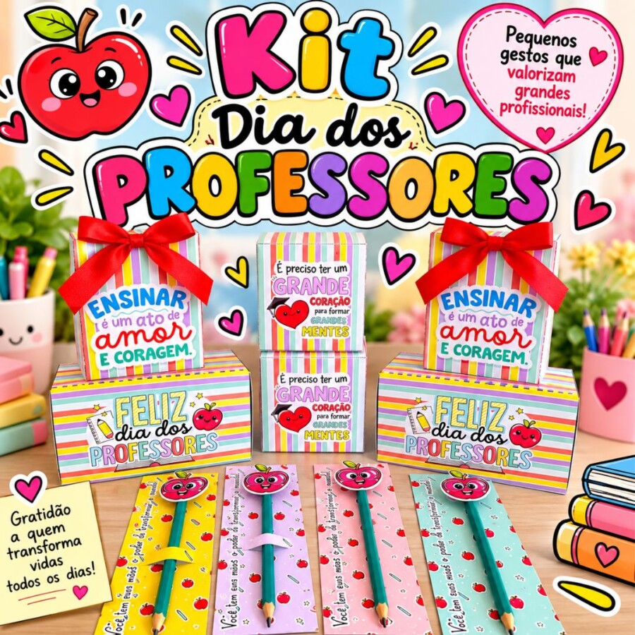 🎁 Kit de Lembrancinhas — Dia dos Professores